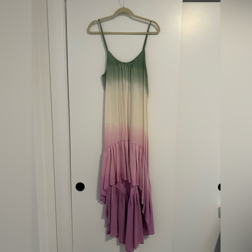 Gypsy Size Medium High Low Tie Die Dress with adjustable straps